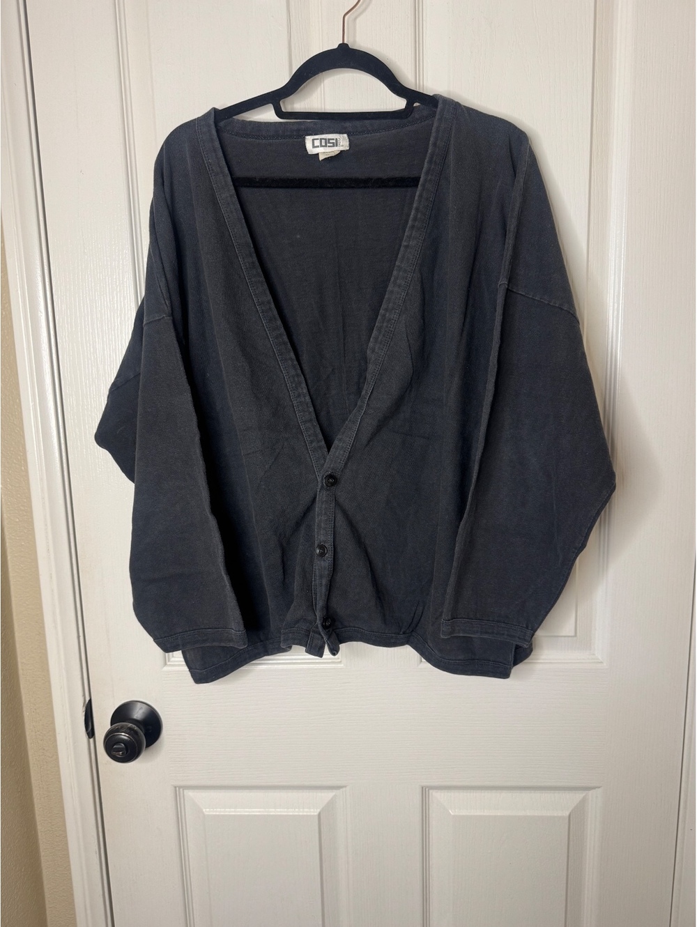 Vintage COSI Uomo Oversized Cardigan Made in USA 100% Cotton Size BIG